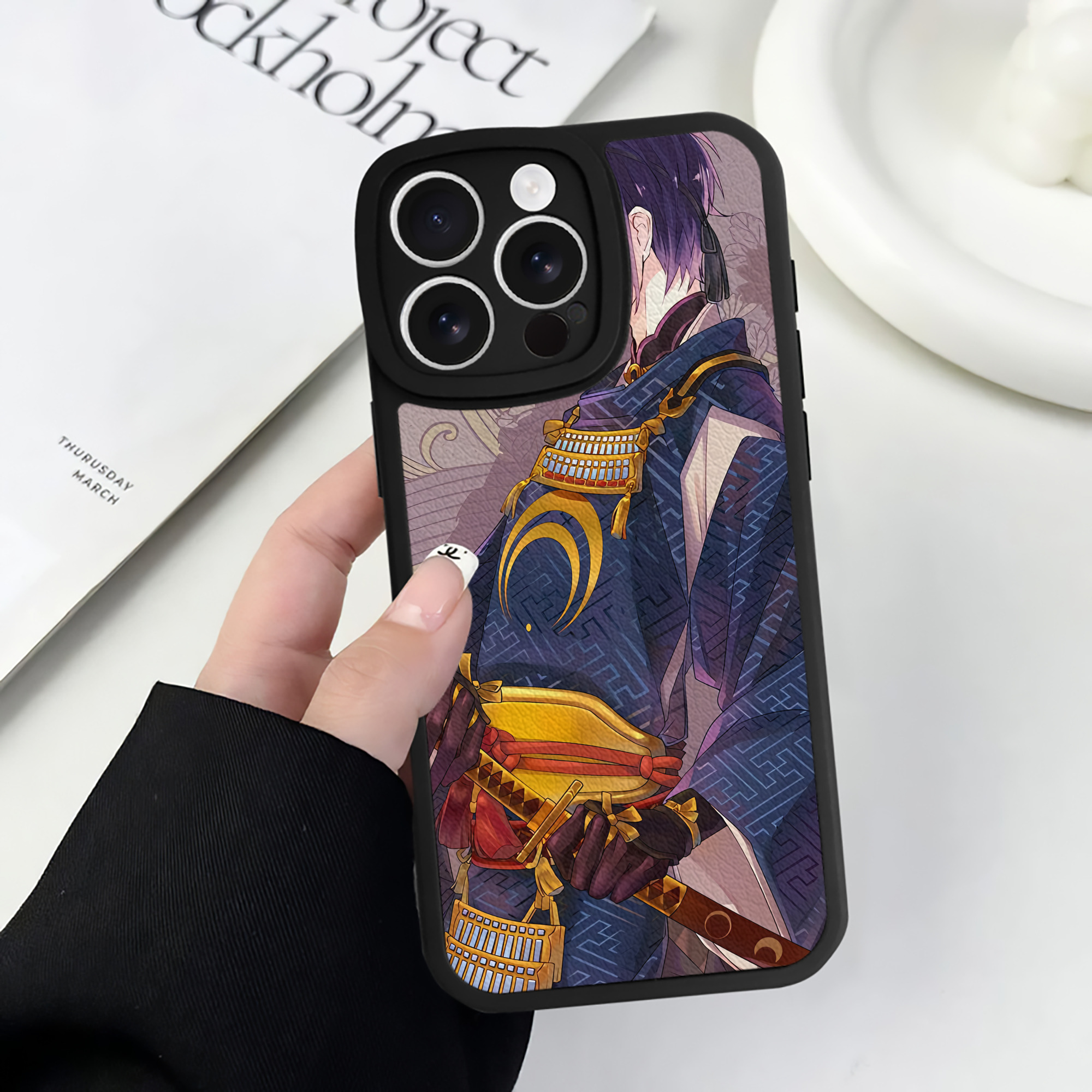 （画像用） 刀剣乱舞 Touken Ranbu 【iPhone 16シリーズ対応】シリコンスマホケース（レザー調） 材質：シリコン